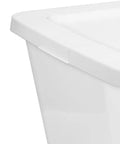 Kick Closet Clutter To The Curb With This Dang Sturdy 58 Quart Medium Clear Plastic Storage Bin Featuring A Secure Snap On Lid.