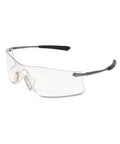 Heavy Duty Frameless Safety Glasses Featuring Silver Metal Temples And Crystal Clear Lenses Tough Industrial Eye Protection Built For The Daily Grind.