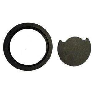 Heavy Duty Floor Grommet With Cover 4 Inch Black ABS Plastic Cable Management shown with swivel lid removed for installation ease.
