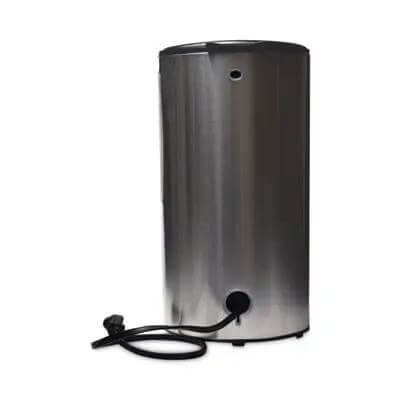 Back view of Home And Office Euro Style Stainless Steel Coffee Maker With Programmable Controls And Pause Function Delivers Rich Brews For 12 Cups