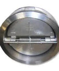 8 Inch 304 Stainless Steel Dual Plate Wafer Check Valve Featuring Viton Seal PtfE Springs Kicking 150 Psi Pressure top view