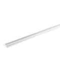 Clear Acrylic Shower Threshold And Drain Dam Strip Dapper Bathroom Water Barrier Half Inch Wide By Quarter Inch Tall 39 Inch Long shown from the side