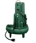 Hardcore Cast Iron Effluent Sump Pump That Goes Hard For 230 Volt Three Phase Power showing green submersible design for basement drainage.
