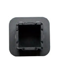 Front view of Toyota Stainless Steel Trailer Hitch Cover PT22835960HP Heavy Duty Receiver Cap showing square receiver opening.