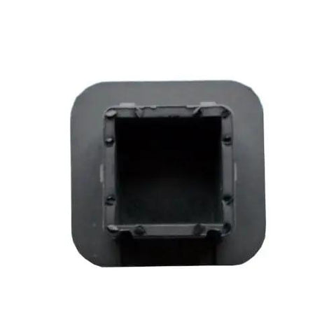 Front view of Toyota Stainless Steel Trailer Hitch Cover PT22835960HP Heavy Duty Receiver Cap showing square receiver opening.