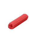 One Quarter Inch Hole One Inch Length Expanding Plastic Screw Anchors For Concrete Tile Or Marble Red Color 100 Pack Ideal For Screws From Four To Sixteen And Color Coded Size Range