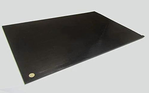 UHMW PE Black Sheet 1/4 Inch Thick 24 By 36 Inches Built To Last Durable Wear Resistant Plastic Panel for industrial use, angled view