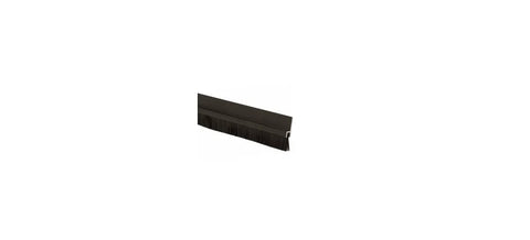 Pemko brush seal for meeting stile, 1 in wide, dark bronze with black brush insert, 36 in length