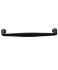 10 Pack Matte Black Cabinet Handles With 5 Inch Hole Center Solid Zinc Alloy Drawer Pulls, front view of single handle