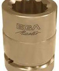 Grab The Heavy Lifters 1.5-Inch To 2-Inch Impact Socket Wrench Made From Copper Beryllium with 12-Edge Grip for heavy jobs.