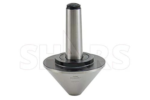 Shars 5MT bull-nose live center with 75° tip for lathe hollow turning, 5MT shank