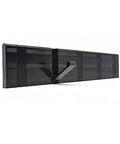 Next Level Wall Mounted Coat Hooks Solid Aluminum Robe Rack Quick Snap Install, sleek black design for modern entryway use.