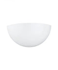 1 Light Wall Sconce 13.75 Inch Tall by Generation - 4138, white half-dome shade, ideal for contemporary bathroom lighting.