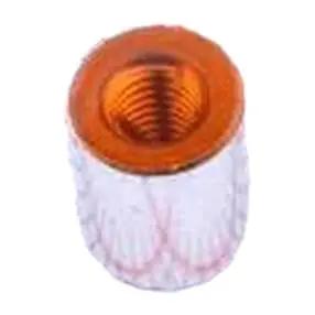 10 Pcs Pro Grade SMD Surface Mount Round Nut Copper Tinned Standoff Columns M3X7 Circuit Board PCB Hardware Spacers showing copper tinned top.