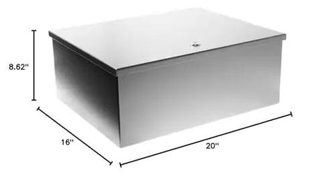 N1C Series NEMA 1 Hinged Door Wall Mount Enclosure Built Tough Steel Medium 20x16x8.625 Inches ANSI 61 Gray Finish UL CSA Listed