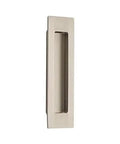 Emtek Modern Rectangular Flush Pull Satin Brass Door Hardware 1-3/4 Inch by 4 Inch Concealed Mount for Interior Doors