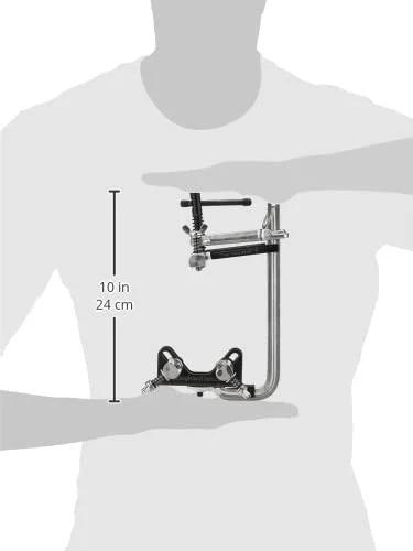 Front view of Strong Hand Tools CPL45 pipe fit-up clamp for 2–4 in pipes; steel construction with adjustable screws.