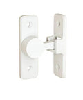 90 Degree Door Lock For Barn Doors, Premium Solid Construction, Secure Latch With Modern Minimalist Design, Matte White Finish