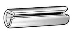 Slotted Spring Pin Five Sixteenths Inch Diameter Five Sixty Fourths Inch Length Industrial Grade Stainless Steel 302 Passivated