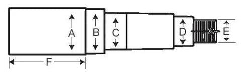 Side view technical diagram of xyocx trailer spindle nut retainer for EZ-Lube jam nut on Dexter 2-8K axle, 8-pack