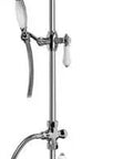 Traditional Exposed Thermostatic Tub And Shower Valve Kit With Polished Chrome Finish and Integrated Handheld Spray Wand