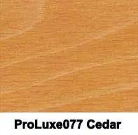 Premium Cedar Wood Sealer And Stain For Natural Wood Surfaces showing ProLuxe077 Cedar wood finish texture.