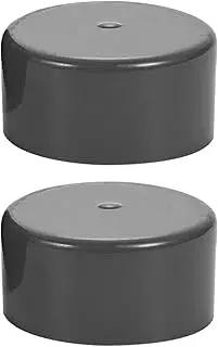 Two 4 Pack Trailer Hub Grease Caps 1.98 Inch Rubber Wheel Bearing Dust Covers, black, shown side by side for boat utility and RV trailers.