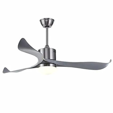 Modern Scandinavian Ceiling Fan With Bright Led Lights And Remote Dimming Switch Delivering Legit Smooth Airflow For Bedroom Kitchen Or Office with sleek gray blades