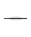 Dex Vanity Light Fixture Three Light Bath Bar In Midnight Black Finish With Satin Etched Glass Shades 180 Total Watts Shadow Free