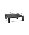 Extra Wide Monitor And Laptop Stand With Height Adjustable From 3 To 6.5 Inches, 20 By 13.25 Inch Platform, Sturdy Black Desk Accessory