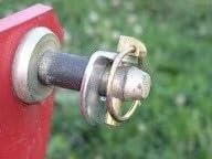 Beefed Up Heavy Duty Category 1 Lynch Pin Washers For Tractor Implements One Pair Rust Resistant Steel attached to tractor