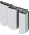 Close-up of 780210HD Series Aluminum Beefy Heavy Duty Fire Rated Roton Continuous Geared Hinges in clear anodized finish
