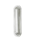 One Light Wall Sconce Featuring Polished Nickel Finish Made From Solid Steel Built Tough For Bathroom Installations Ada Compliant Upright Design with clear glass.
