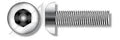 Five Sixteenths By Eighteen Threads Per Inch By Two Inches Button Head Security Machine Screws With Hex Socket Pin Drive In 304 Stainless Steel