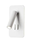 Slick Nordic LED Wall Lamp With Free Rotation And Built In Switch, Solid Metal Finish For Bedrooms Or Entryways, Straight Up Versatile Bedside Lighting, Top Notch Dry Location Rated Indoor Sconce That Elevates Any Room Layout. Adjustable white wall light fixture.