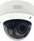 Rock Solid 4MP Network IR Dome Camera Loaded With Killer Face Recognition And Smooth Motorized Zoom Lens For Ultimate Outdoor Security With Auto Focus And Crisp Video Clarity, showing the camera dome from below.