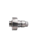 Water jet check valve main body spare part, metal, side view