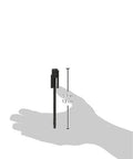Matte Black Hinge Pin Door Stop With Ultra Low Profile And 0.25 Inch Clearance held in hand, showing 5.1-inch size for scale