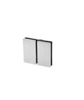 316 Stainless Brushed Glass-To-Glass Hinge, 180 Degree Self-Closing, Heavy-Duty Gate Hinge For Half-Inch Tempered Glass, Interior Or Exterior Use, Tension Adjustable With A Screwdriver, mounted on glass