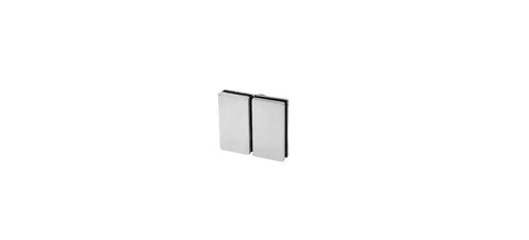 316 Stainless Brushed Glass-To-Glass Hinge, 180 Degree Self-Closing, Heavy-Duty Gate Hinge For Half-Inch Tempered Glass, Interior Or Exterior Use, Tension Adjustable With A Screwdriver, mounted on glass