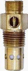 Front view of brass air compressor check valve, 1/2 in compression to 1/2 in MPT
