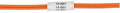 Duplex Cable ID Sleeve 3mm White Pack Of 100 For Laser Inkjet And Thermal Transfer Labels on orange cable with clear legend.