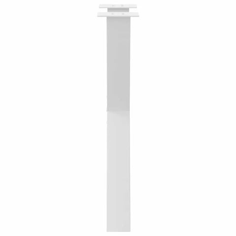 Adjustable Dining Table Legs Two Pack Heavy Duty Powder Coated Steel Desk Legs With Levelers White Finish 50x73 Cm