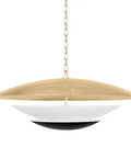 Game Changer Six Light Pendant Built From Solid Steel Featuring Vintage Gold Leaf And Soft Black Accents Damp Rated Fixture with chain.