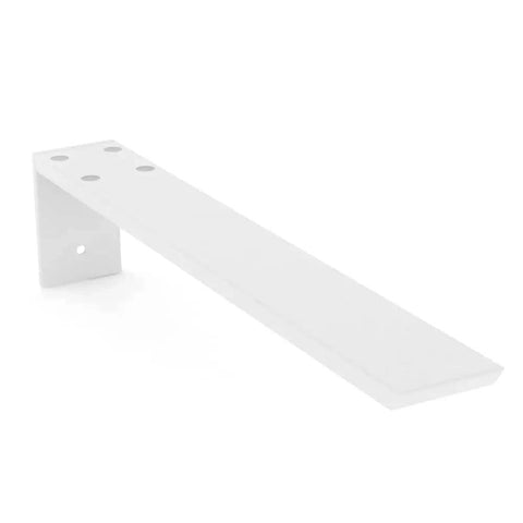 White 22 inch Hidden Countertop L Bracket For Overhang Support Beefy Heavy Duty Steel Granite Countertop Bracket