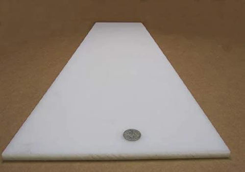 Tough As Nails White UHMW Polyethylene Sheet Five Sixteenth Inch Thick Twelve By Forty Eight Inches Standard Heavy Duty