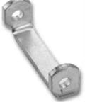 Weld on steel hinge butt for trailer doors, extruded aluminum, side view, corrosion resistant, designed for heavy duty swing doors.