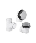 Heavy Duty Abs Plumber Replacement Kit With Ez Click Designer Face Plate Providing Lifetime Warranty Drain Mechanism and durable ABS components.