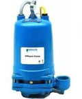 Heavy Duty Submersible Effluent Pump 1/3 Hp 230 Volt One Phase With 2 Inch Npt Discharge 70 Gpm 29 Ft Head Cast Iron shown in blue casing.