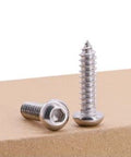 All Purpose Button Head Socket Cap Screws Set M5 X 45mm 304 Stainless Steel 18/8 With 3mm Hex Drive Self Tapping Point Full Thread 40 Pieces